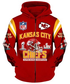 Get Ready For Game Day With This Cute All Over Print Kansas City Chiefs Zip Hoodie
