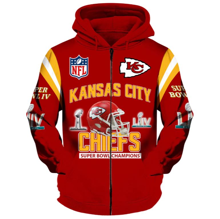 Get Ready For Game Day With This Cute All Over Print Kansas City Chiefs Zip Hoodie