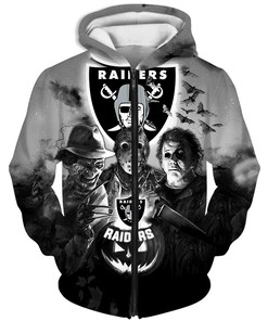 Get Spooked With This Las Vegas Raiders 3D Halloween Horror Night Hoodie Gift For Fans