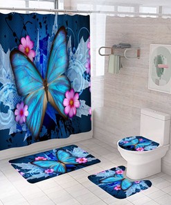 Get Your Bathroom Ready For Spring With This Floral Butterfly Shower Curtain 