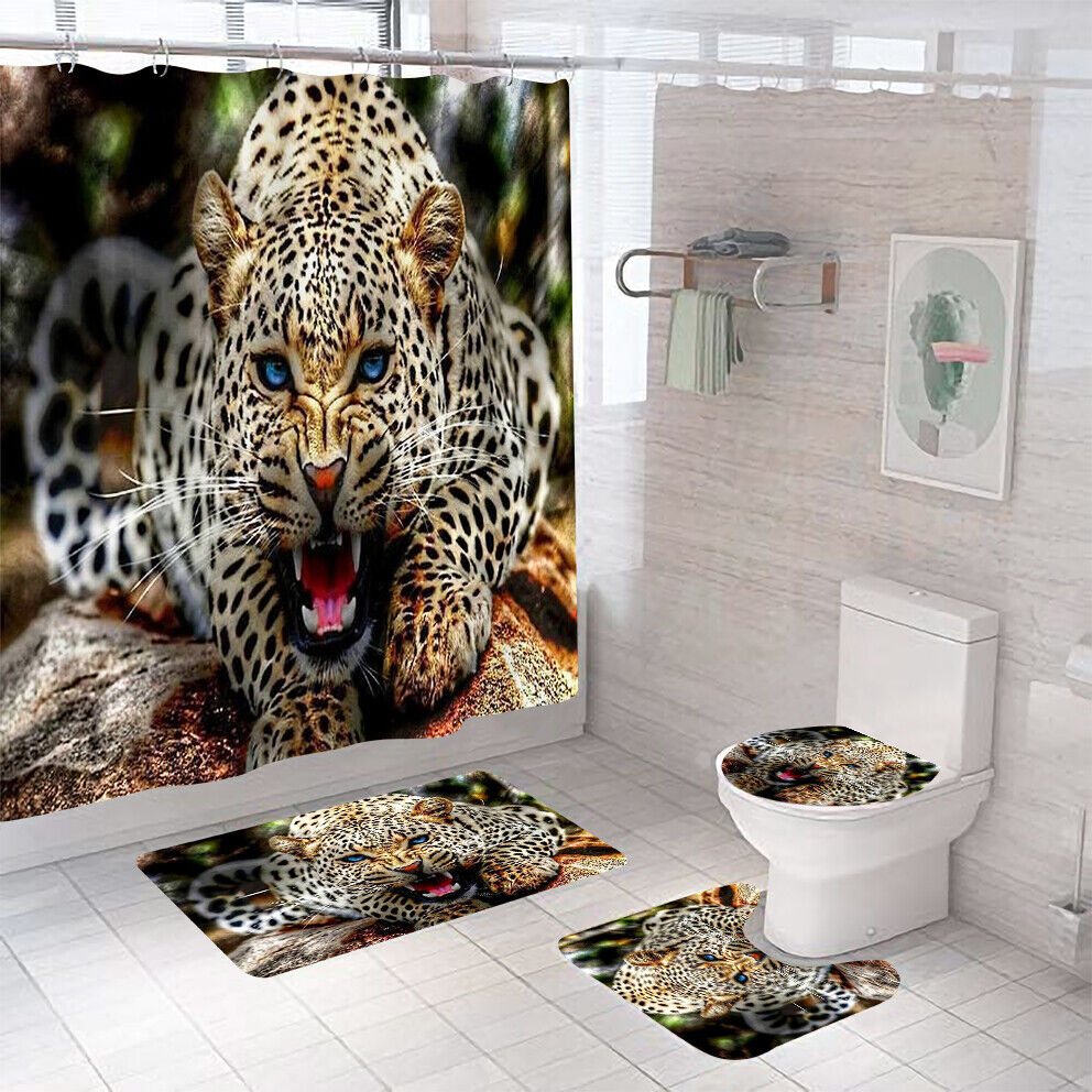 Get Your Bathroom Wild with This Leopard Print Bath Curtain