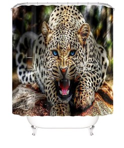 Get Your Bathroom Wild with This Leopard Print Bath Curtain
