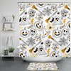 Ghost Pumpkin with Spider Web Print Shower Curtain, Perfect for the Halloween Bathroom Decor