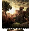 Giant Dinosaur Silhouette Shower Curtain For Dinosaur Lovers