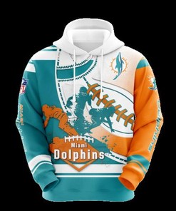 Gift For Miami Dolphins Fans - 3D Printed Zip Hoodie