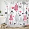 Gift Shower Curtain With Gnome And Snowflakes For A Sweet Christmas Decor