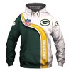 Gift-Worthy Zip Hoodie Pullover All Over Print 3D Cute For Fans Of Green Bay Packers 