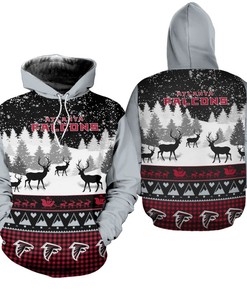 Gifts For Atlanta Falcons Fans: 3D Hoodie Designed With Graphic Elements