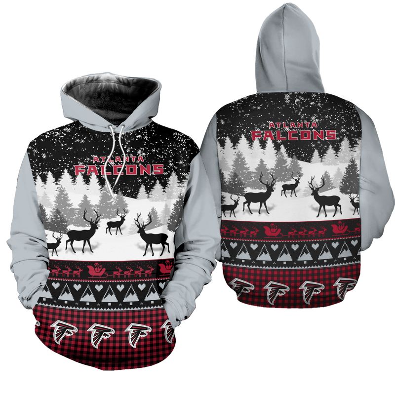 Gifts For Atlanta Falcons Fans: 3D Hoodie Designed With Graphic Elements
