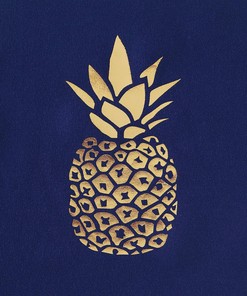 Gilded Pineapple Fabric Shower Curtain, Durable and Washable Luxury Bathroom Decor
