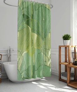 Ginkgo Biloba Shower Curtain, Plant Lady Bath Decor - Unique Bathroom Curtain