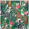 Giraffe And Zebra Shower Curtain, Tropical Jungle Bath Curtain