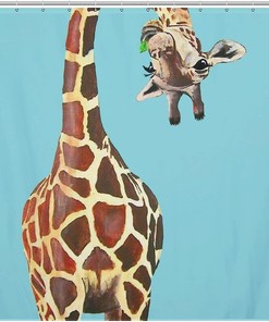 Giraffe Anti-Shower Curtain, Waterproof Bath Curtain - Unique Design For Bathroom