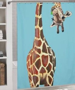 Giraffe Anti-Shower Curtain, Waterproof Bath Curtain - Unique Design For Bathroom