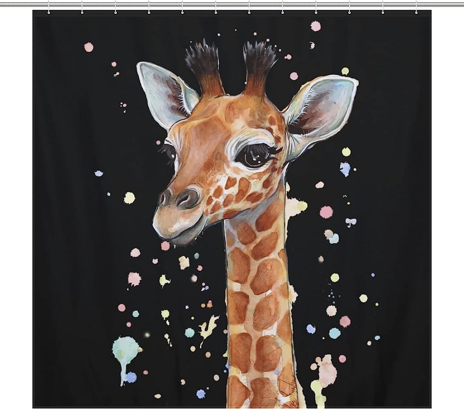Giraffe Bathroom Shower Curtain, Durable And Washable Fabric