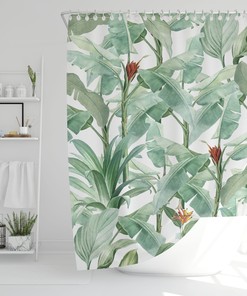 Giraffe Decor Jungle Shower Curtain for Animal Bathroom Decor 