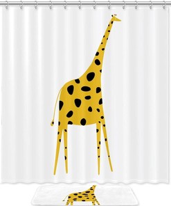 Giraffe Foraging Inspirational Quotes Shower Curtain - Perfect For A Rustic And Natural Decor