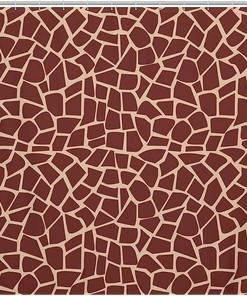 Giraffe Fur Pattern Shower Curtain, Trendy Modern Bathroom Decor - Waterproof Fabric