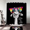 Giraffe Glasses Fabric Shower Curtain With Fun And Colorful Design, Perfect For Any Bathroom