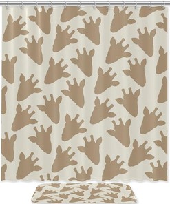 Giraffe Pattern Kids Bathroom Shower Curtain - Cute And Playful For A Child'S Bathroom