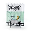 Giraffe Print Bathtub Shower Curtain For Kids Bathroom