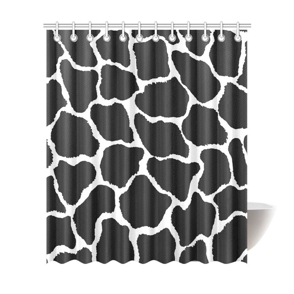 Giraffe Print Shower Curtain - Animal Print for Bathroom Decor