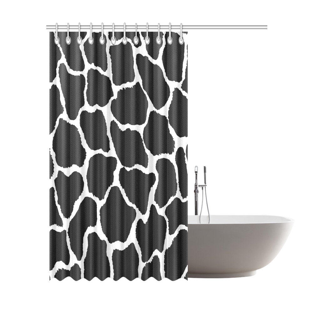 Giraffe Print Shower Curtain - Animal Print for Bathroom Decor