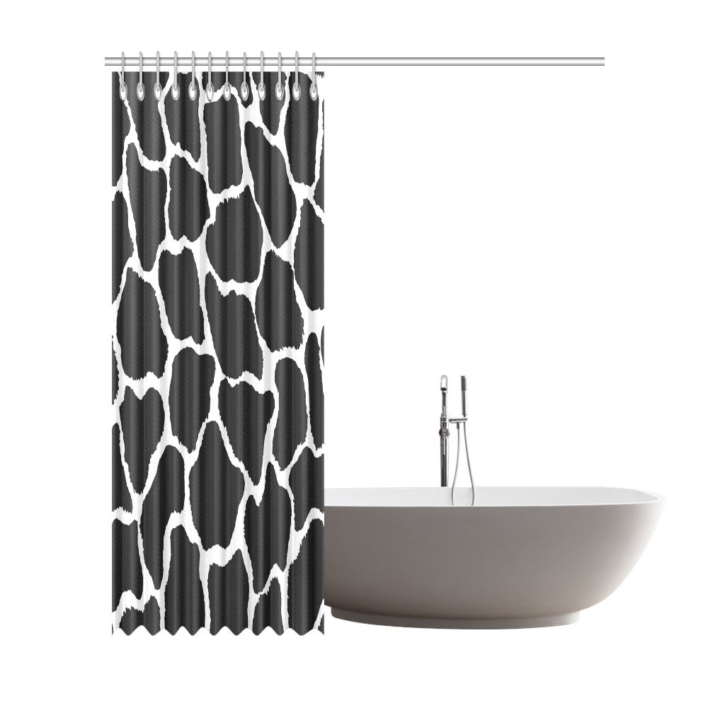 Giraffe Print Shower Curtain - Animal Print for Bathroom Decor