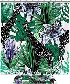 Giraffe Print Shower Curtain - Unique And Eye-Catching Accessory For Your Bathroom