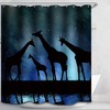 Giraffe Shower Curtain, African Safari Animals Print - Stylish Bathroom Decor
