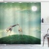 Giraffe Shower Curtain, Fairytale Atmosphere Print - Unique Bathroom Decor