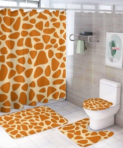 Giraffe Skin Texture Shower Curtain for Bathroom - Unique Shower Curtain Ideas for Animal Lovers