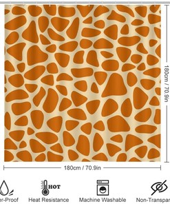 Giraffe Skin Texture Shower Curtain for Bathroom - Unique Shower Curtain Ideas for Animal Lovers