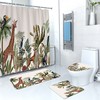 Giraffe Toucan Tropical Shower Curtain, Cute Animal Print For Bathroom