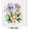 Giraffe in Flower Hats Shower Curtain for a Cute and Whimsical Bathroom
