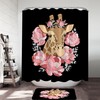 Giraffe in Pink Floral Shower Curtain for Animal Lovers