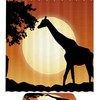 Giraffe'S Gaze Print Shower Curtain - Showcasing The Beauty Of Wildlife In Your Bathroom