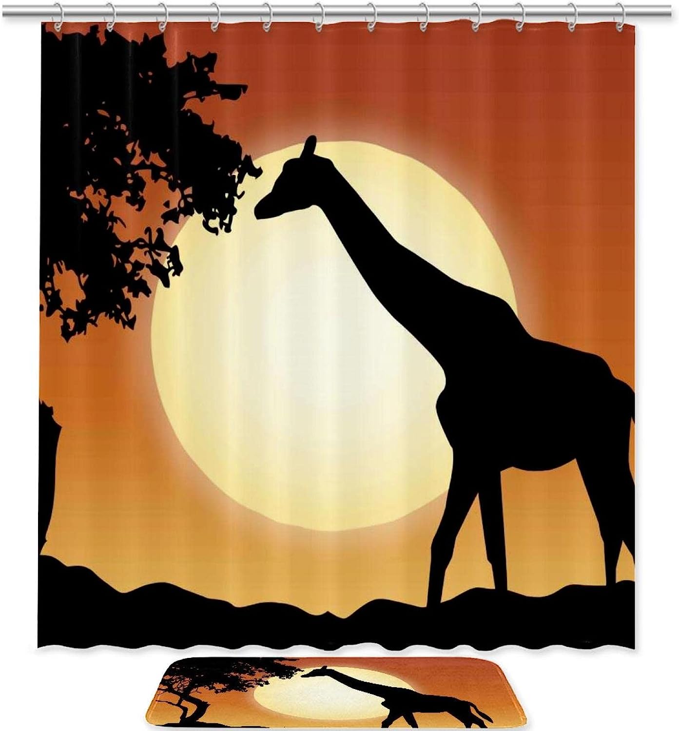 Giraffe'S Gaze Print Shower Curtain - Showcasing The Beauty Of Wildlife In Your Bathroom