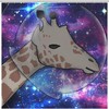 Giraffes In Space Shower Curtain, Waterproof Bath Curtain - Unique Design For Bathroom