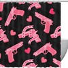 Girl Power Pink Love Heart Shower Curtain for Your Empowering Bathroom