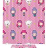 Girls Bathroom Gets the Perfect Look with Pink Bear and Star Shower Curtain
