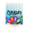 Girly Boho Flower Shower Curtain With Custom Name, Personalized Floral Bathroom Decor