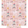 Girly Cartoon Unicorn Rainbow Cloud Floral Shower Curtain Mat For Stylish Bathroom