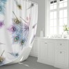 Girly Feathers and Dancing Peacock Shower Curtain