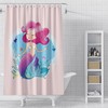 Girly Patterned Little Mermaid Shower Curtain for Kids