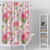 Girly Shabby Chic Floral Shower Curtain in Pink Roses for a Whimsical Bathroom