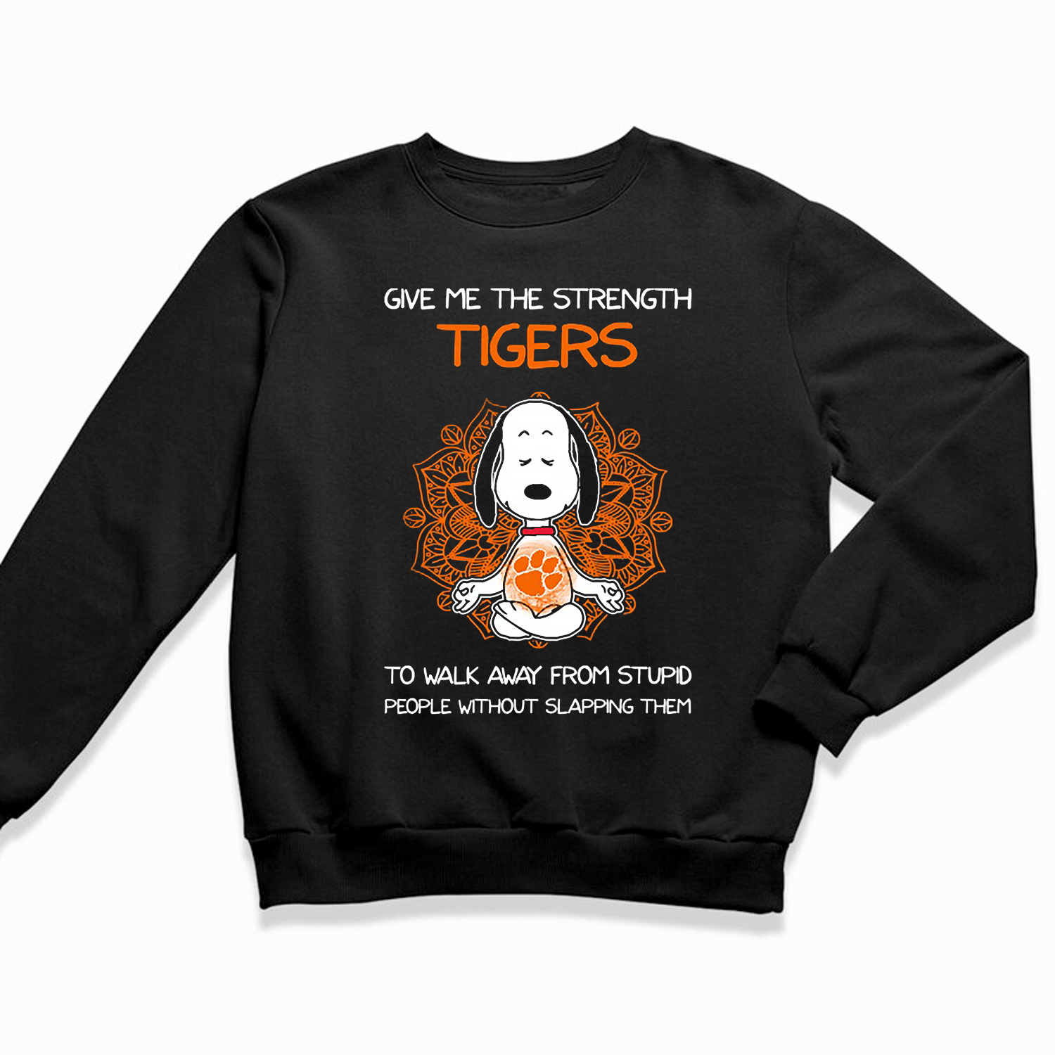 Give Me Strength - Clemson Tigers Snoopy NCAA T-Shirt Hoodie Sweatshirt for Fans