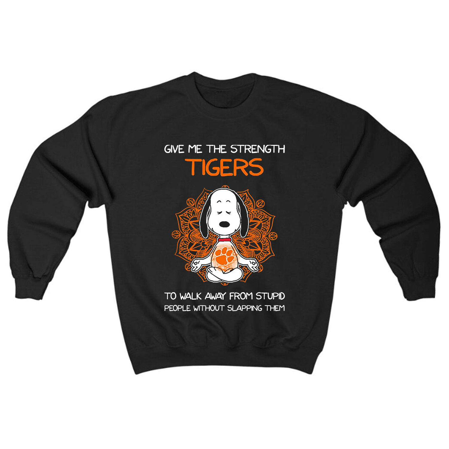 Give Me Strength - Clemson Tigers Snoopy NCAA T-Shirt Hoodie Sweatshirt for Fans