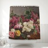 Give Your Bathroom A Feminine Twist With Floral Bouquet Printed Shower Curtain - Roses And Lilacs Art For Your Bathroom