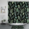 Give Your Bathroom A Refreshing Look With Natural Tropical Plant Leaf Shower Curtain